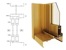 60 70 80 90 Series Building Materials Sliding Aluminium profile