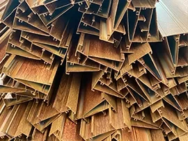 Aluminum wooden grain profile