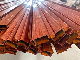 Wood grain aluminum profile